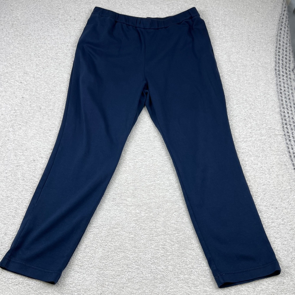 Levis Mens XL Navy Blue Knit Trousers Elastic Waist Tapered Pants CW-3017 4994‎